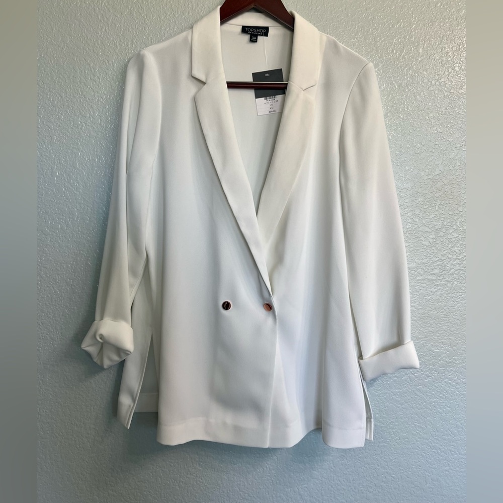 White topshot oversized blazer size 8